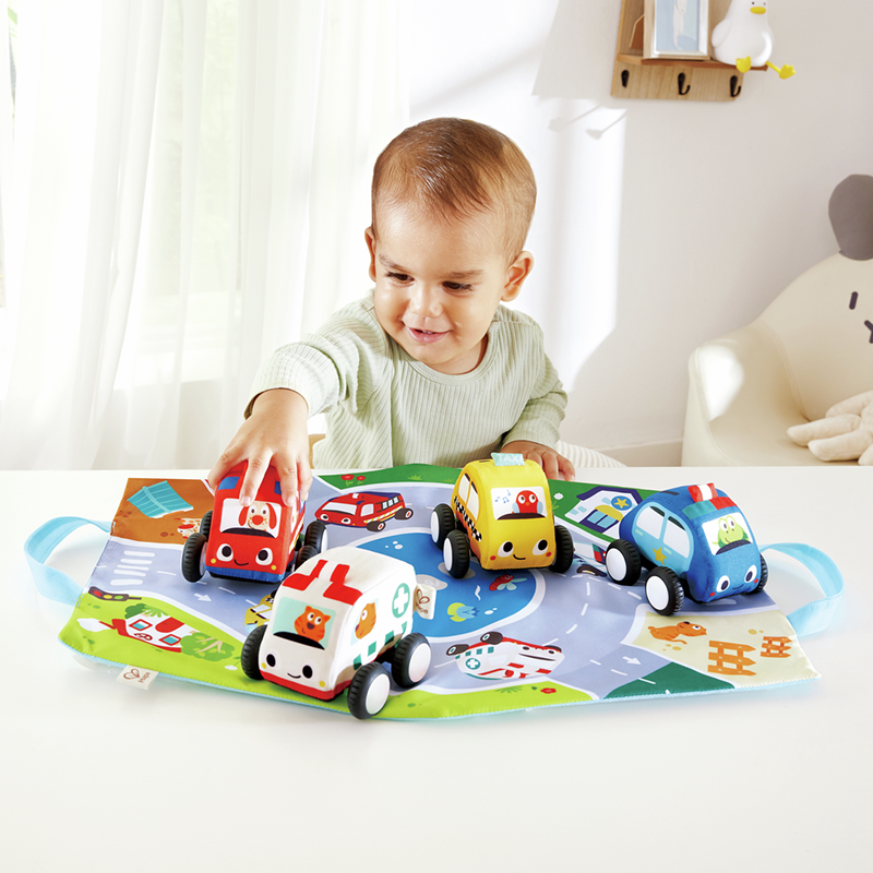 Set de coches de peluche
