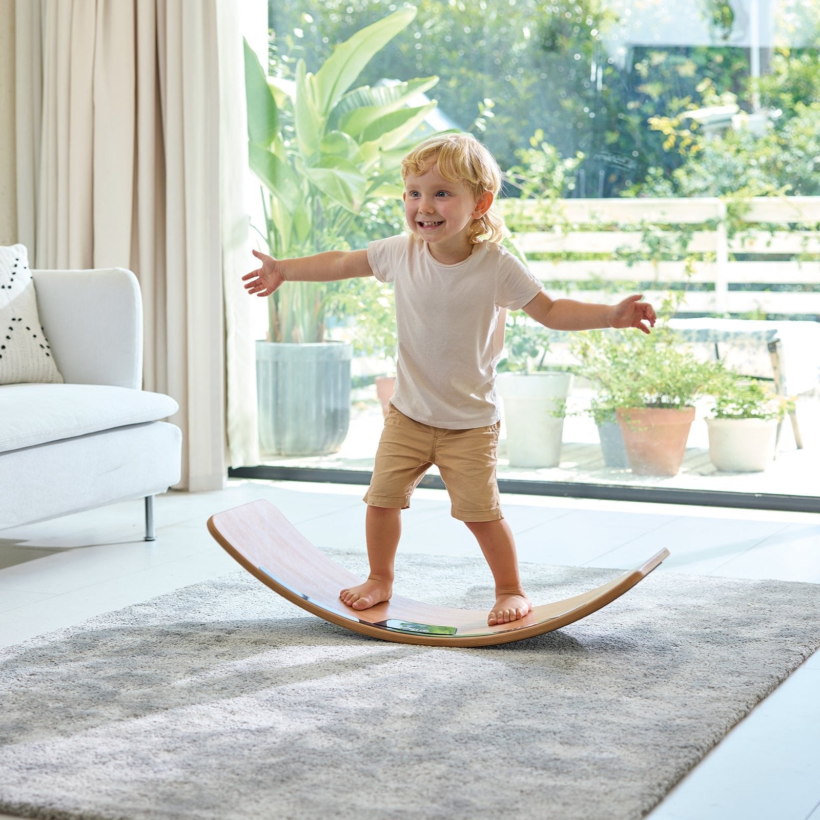 Tabla de equilibrio interactiva con luces
