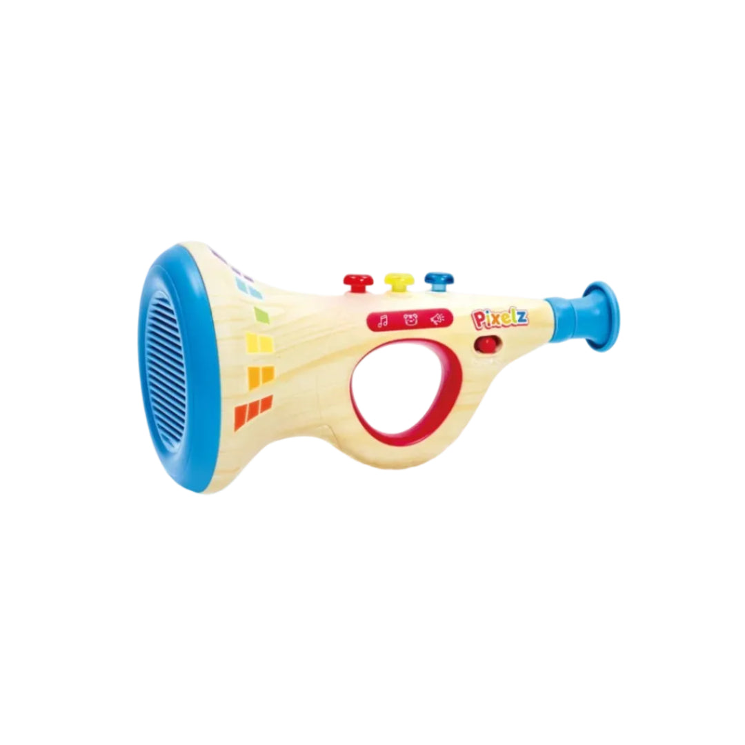 Trompeta musical con luces pixel
