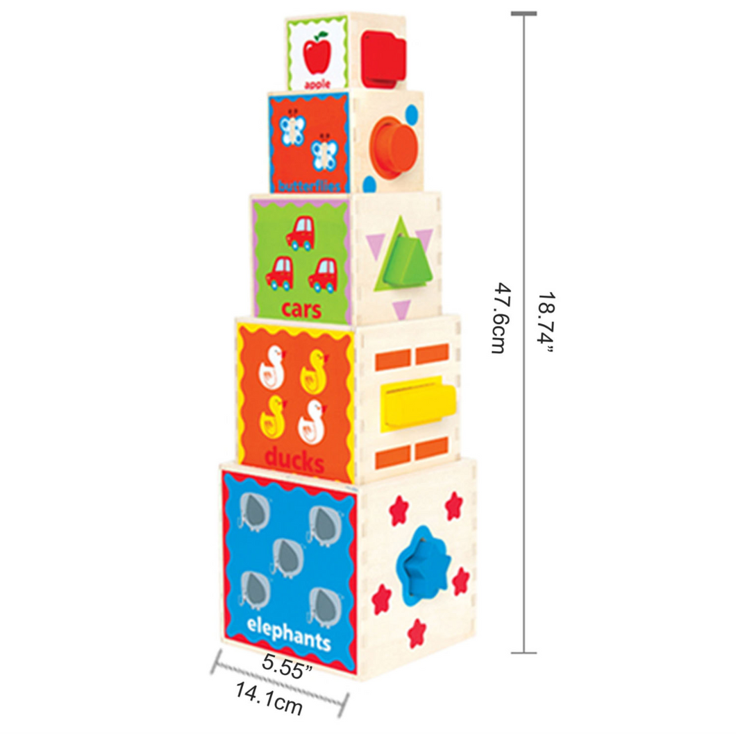 cubos para apilar - piramide