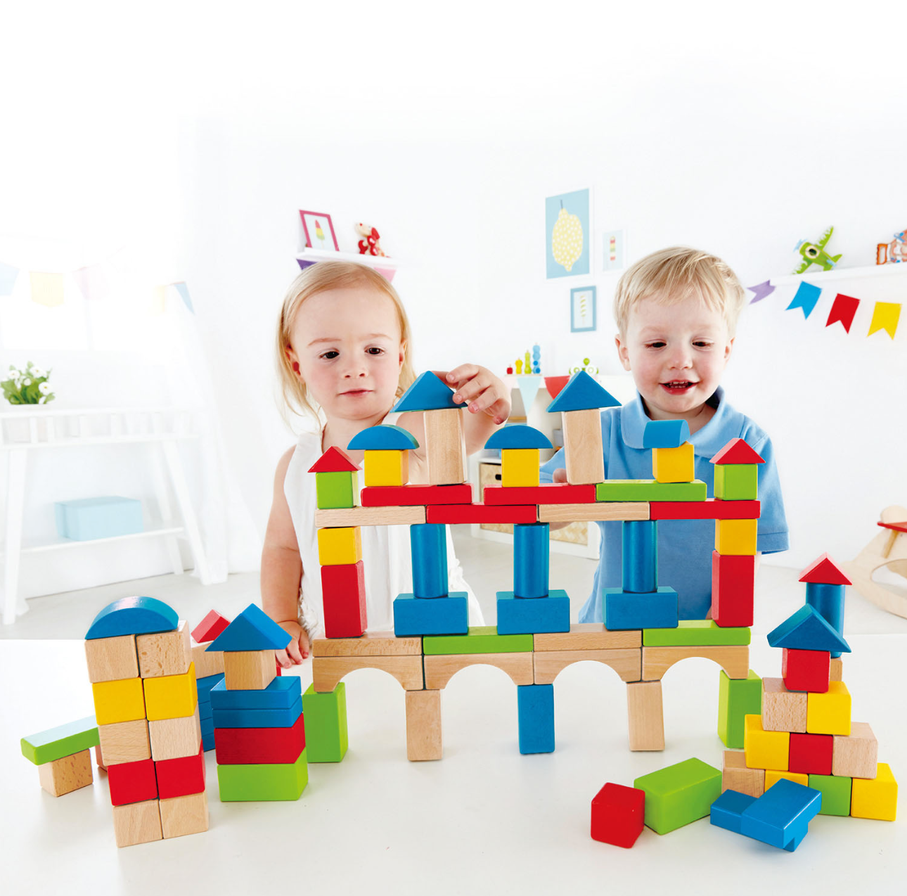 Bloques de madera 100 piezas – Hape Toys